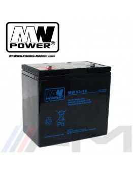 Акумулаторна тягова батерия MW POWER AGM - MW 55Ah 12V 